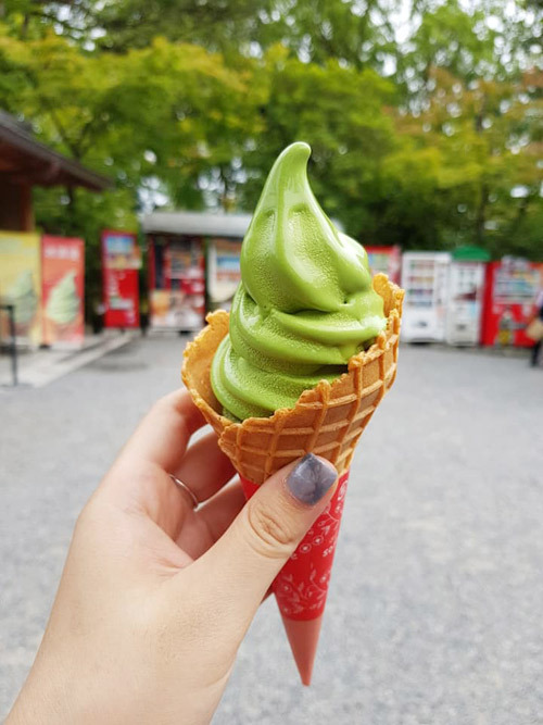 Matcha có thể thưởng thức ở bất cứ đâu trên đất Nhật nhưng ngon nhất vẫn là ở Kyoto. Ảnh: Nguyên Chi Matcha có thể thưởng thức ở bất cứ đâu trên đất Nhật nhưng ngon nhất vẫn là ở Kyoto. Ảnh: Nguyên Chi